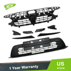 Front Bumper Upper & Lower Grill + Headlight Eyelid for Honda Civic (2022–2023)