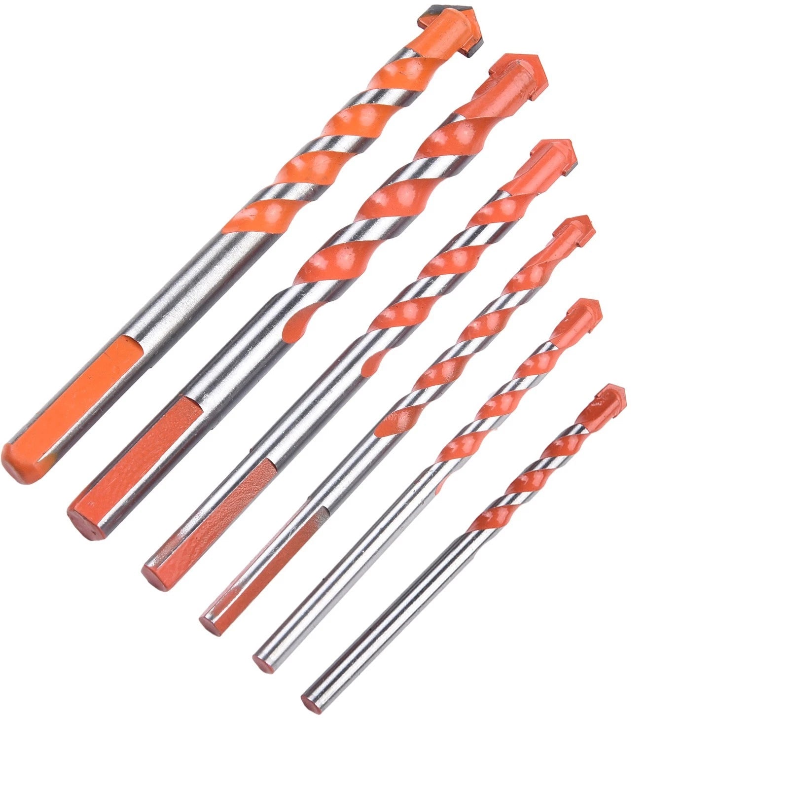 6pcs Carbide Drill Bits Set for Tiles Glass Drywall Brick Wood Metal