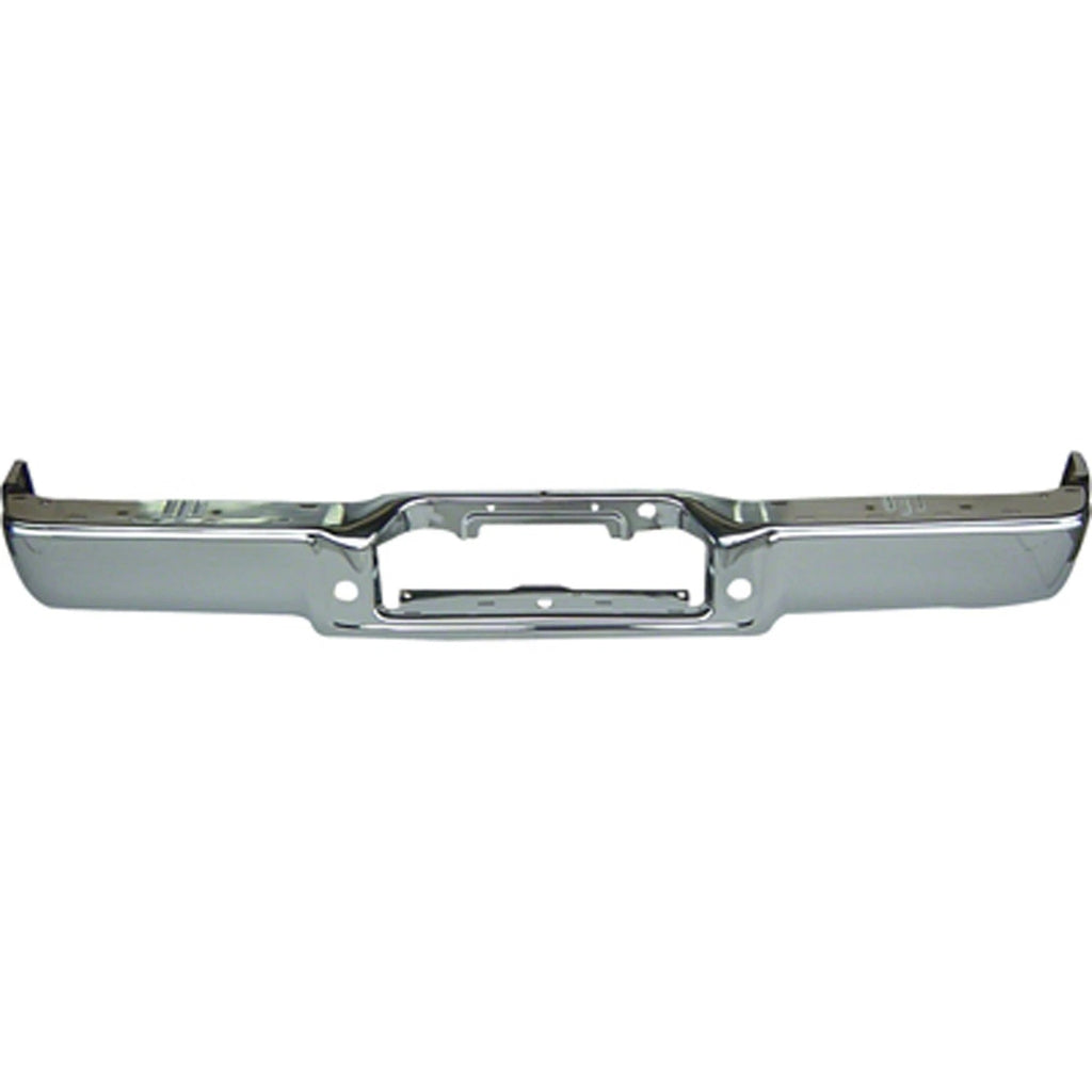 Replacement Chrome Rear Step Bumper Face Bar w/o Park Assist Sensor Holes