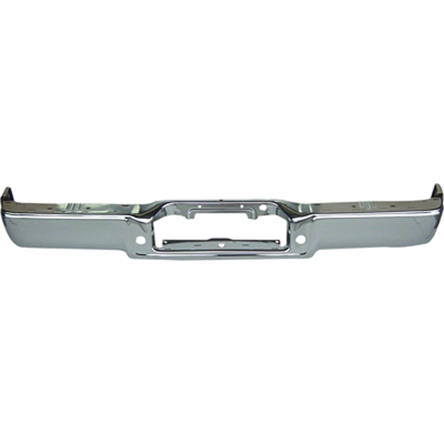 Replacement Chrome Rear Step Bumper Face Bar w/o Park Assist Sensor Holes