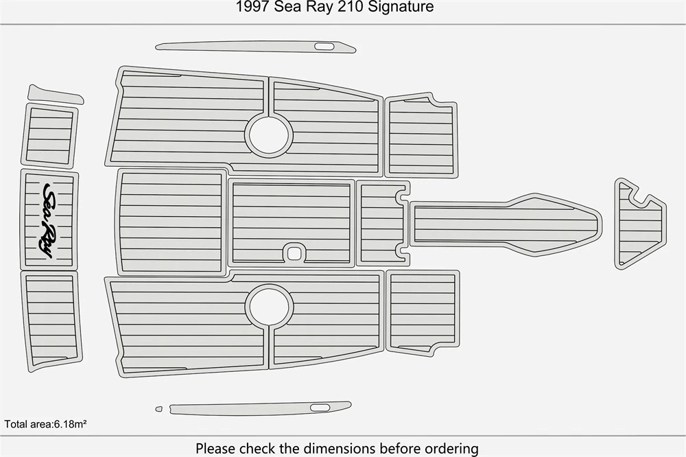 EVA Pads for Sea Ray 210 Signature (1997) Swim Platform Cockpit Mat