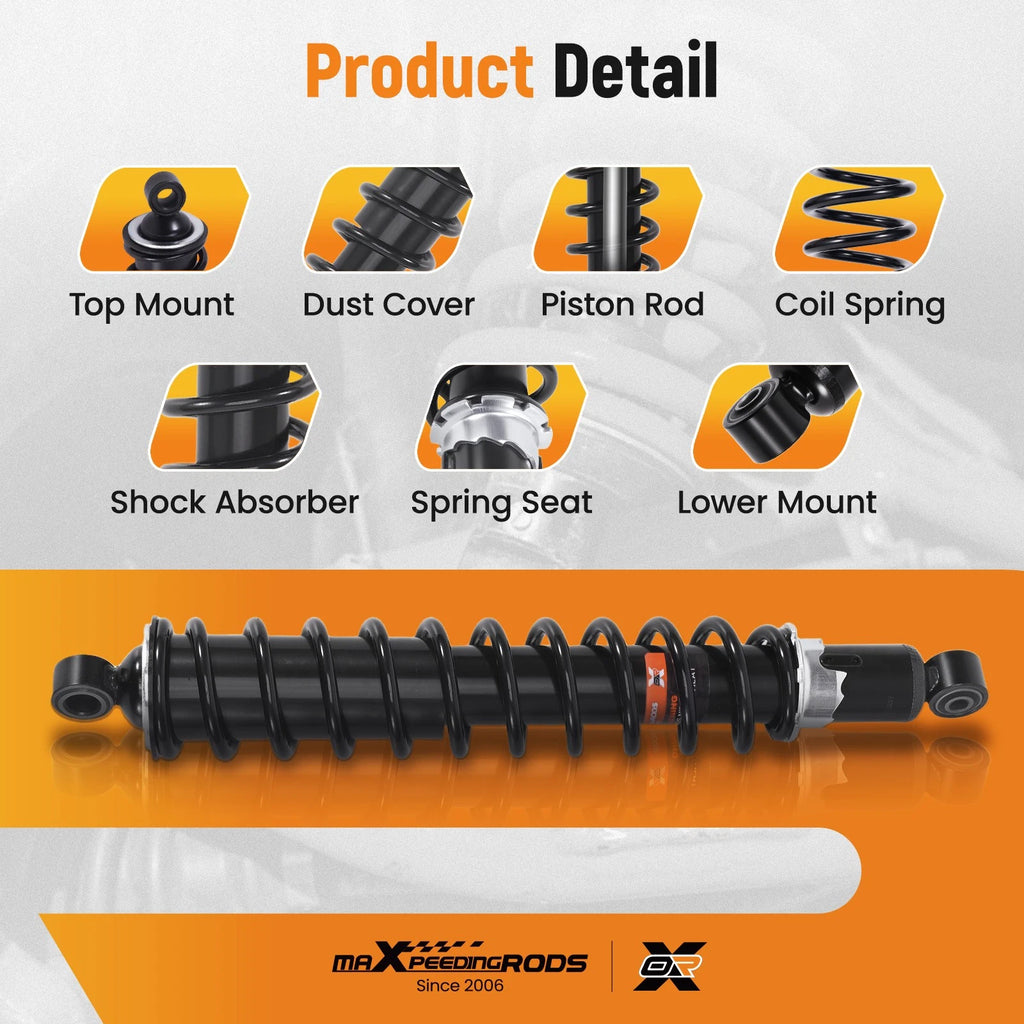 2x Rear Gas Shock Strut Absorbers for Honda Rubicon 500 (2001–2014) TRX500FA