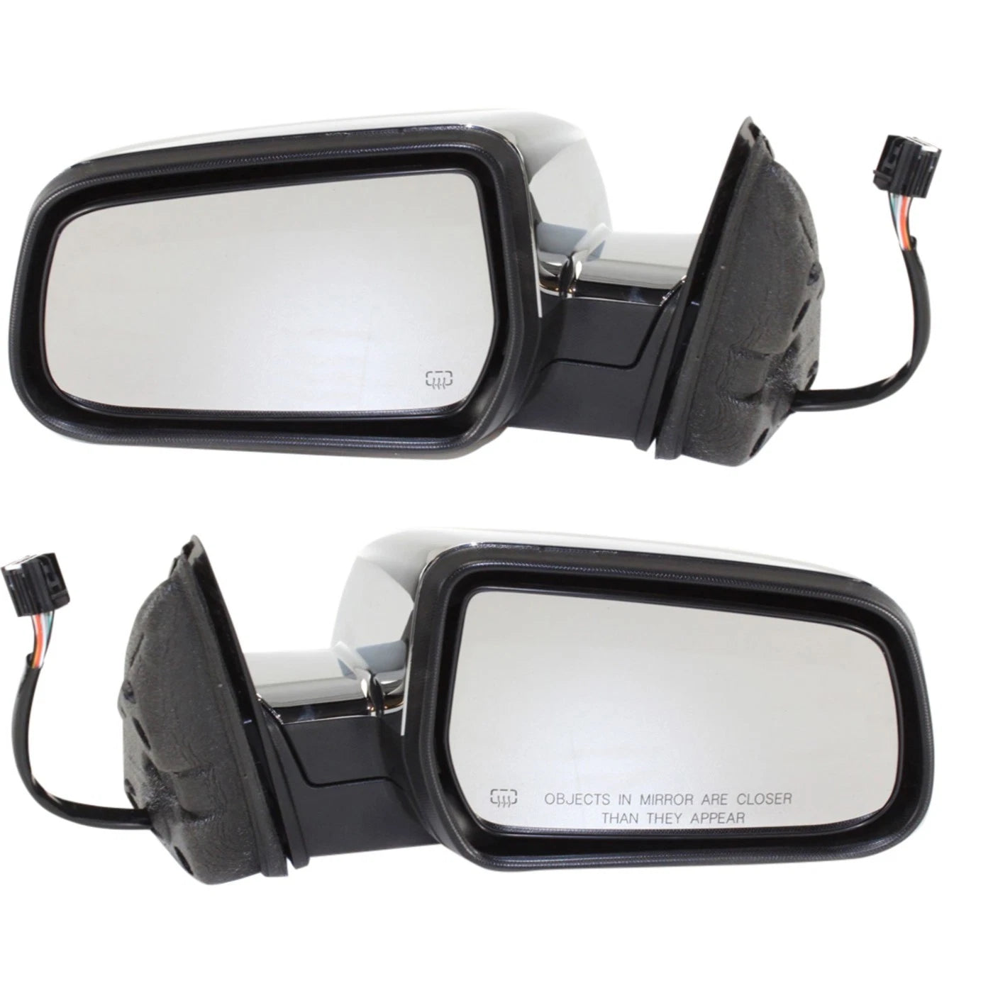 Power Mirror Set of 2 for Chevy Equinox (2010–2017) Heated Chrome Manual Folding
