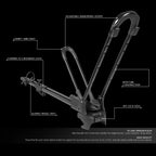Heavy Duty Iron Roof Top Bicycle Mount Bike Rack w/Lock for Universal Fit