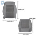 Set of 2 Cloth Seat Covers with Foam Cushion for Jeep Wrangler (2007–2012)