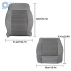 Set of 2 Cloth Seat Covers with Foam Cushion for Jeep Wrangler (2007–2012)