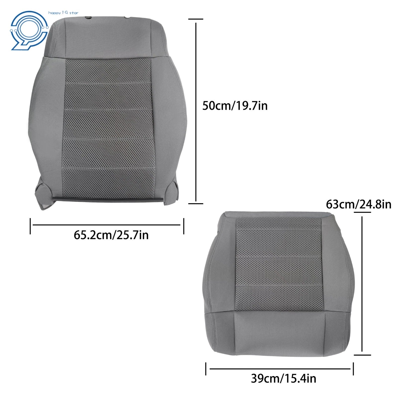 Set of 2 Cloth Seat Covers with Foam Cushion for Jeep Wrangler (2007–2012)