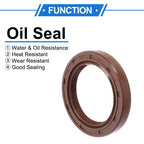 Set of 2 Oil Seal Rotary Shaft Seal FKM Rubber 35x50x7mm