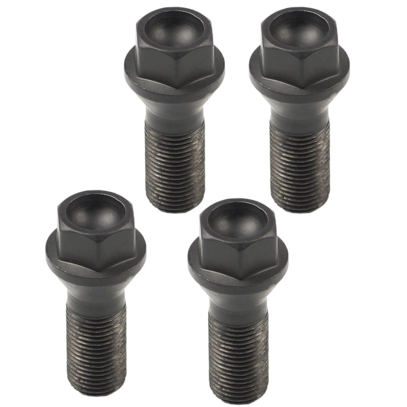 Set of 4 Black Wheel Lug Bolts for BMW F20 F30 F07 F25 E70 (2012–2019)