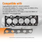 Engine Cylinder Head Gasket Set w/ Bolts for Volvo S60 T6 (2015)