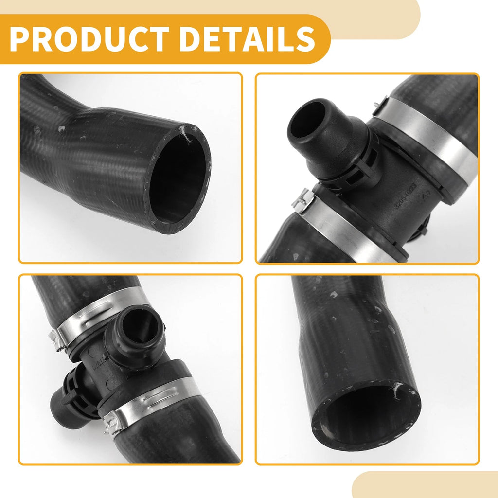 Radiator Hose for BMW 328i xDrive (2013–2016) No. 11538645481 Rubber Black