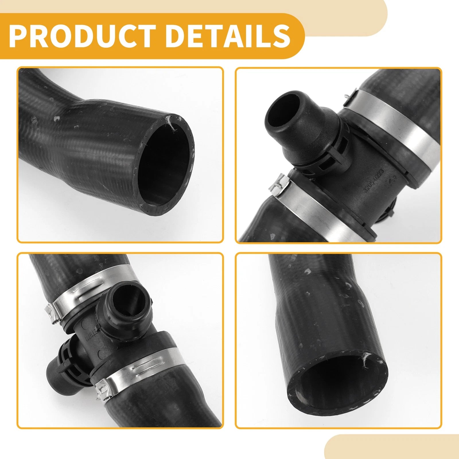 Radiator Hose for BMW 328i xDrive (2013–2016) No. 11538645481 Rubber Black