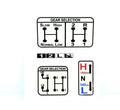 Gear & PTO Selection Decal for David Brown 1200 1210 1212