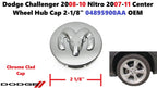 Set of 4 Center Wheel Hub Caps for Dodge Challenger (2008–2010) & Nitro (2007–2011) 04895900AA