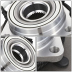Set of 2 Wheel Bearings & Hubs for Ford F-150 4WD (1997–2000) w/ABS Sensor