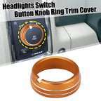 Headlight Switch Button Knob Trim Cover for Dodge Ram (2010–2017) Orange 782685820370