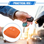 2X Key Fob Case Protector for Suzuki (2 Button, Silicone, Orange)