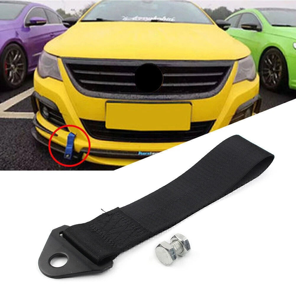 Racing Tow Strap for Universal Rear/Front Bumper (2X)