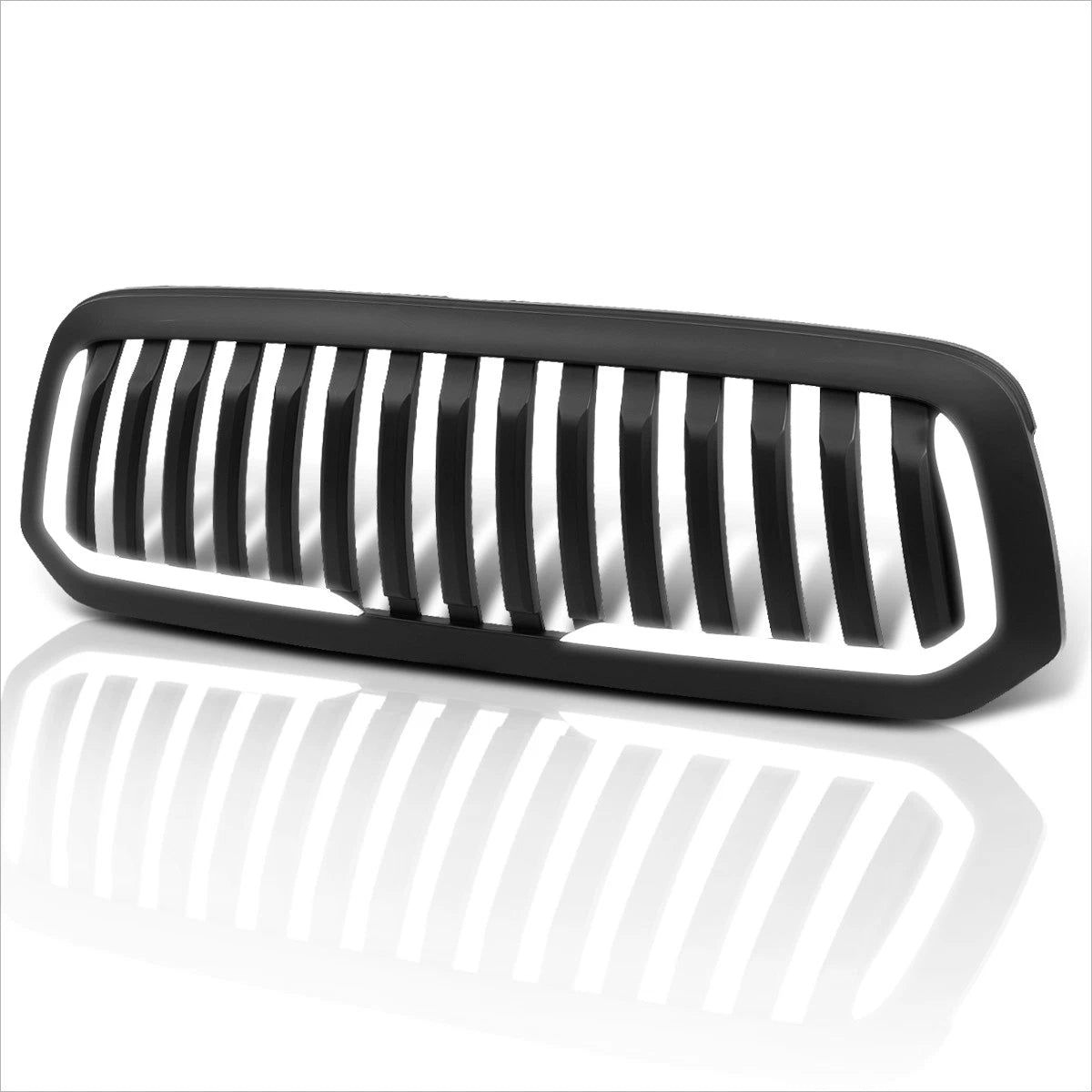 Matte Vertical Fence Front Hood Grille w/LED DRL for Ram 1500 (2013–2019)