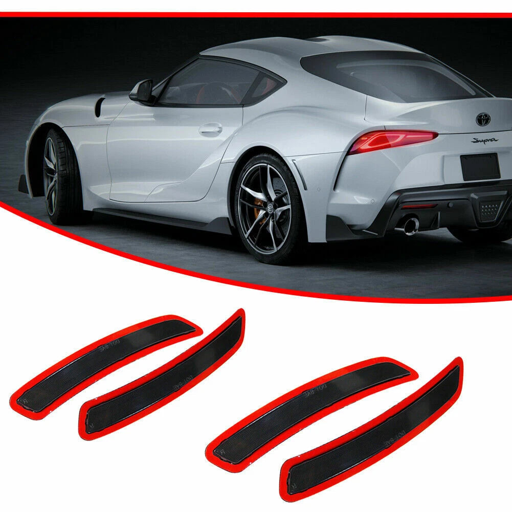 Set of 4 Smoked Fender Side Marker Reflectors for Toyota GR Supra (2020–2025)