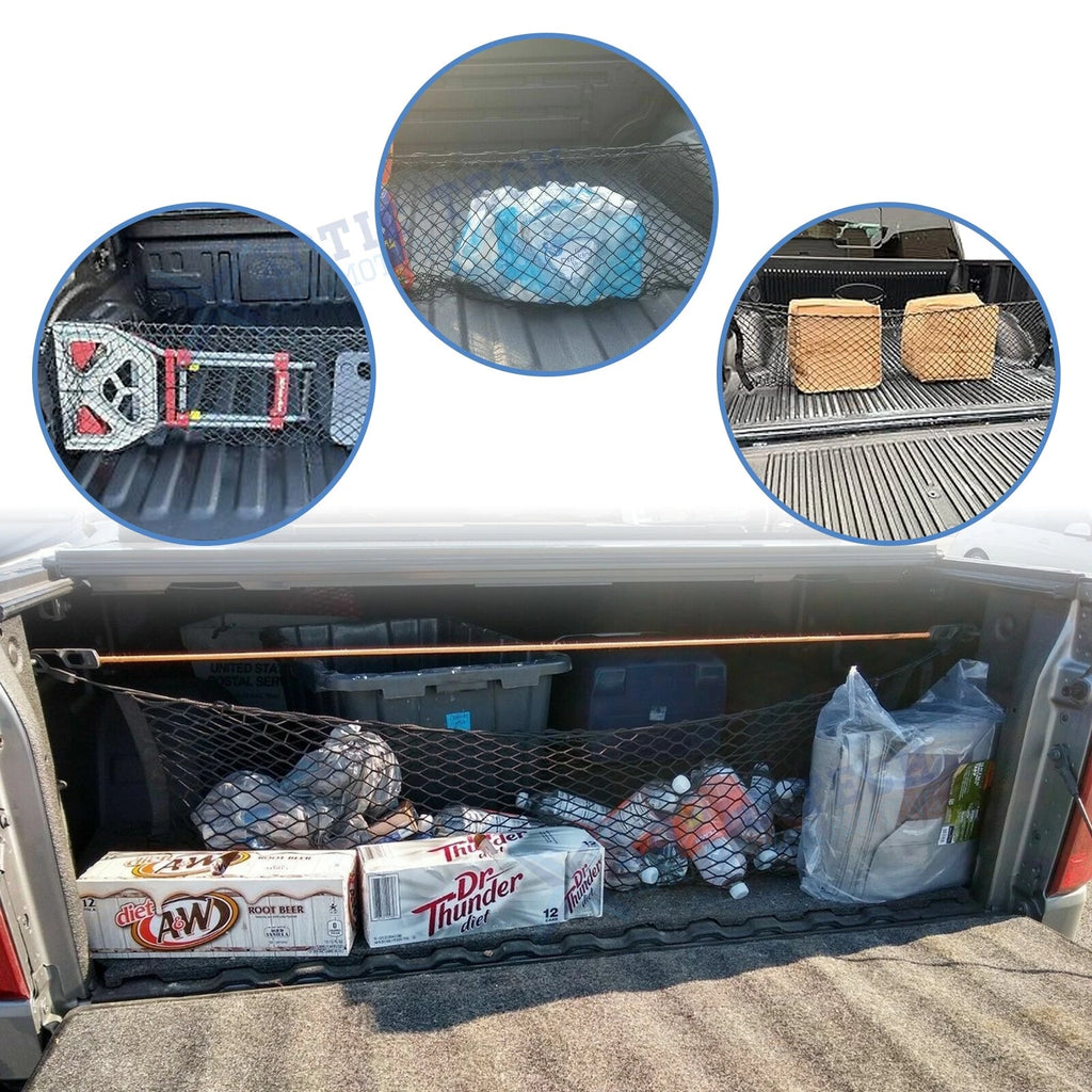 Rear Trunk Bed Envelope Style Mesh Cargo Net for Honda Ridgeline (2006–2026)