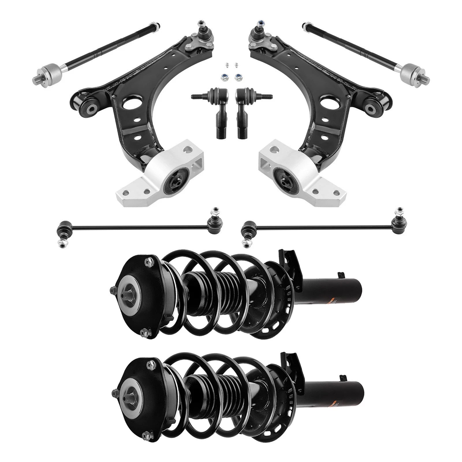 Front Complete Struts w/Control Arm Assembly for Volkswagen Jetta (2006–2014)