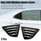 2pcs Glossy Black Rear Side Window Louver Cover for Toyota Camry 