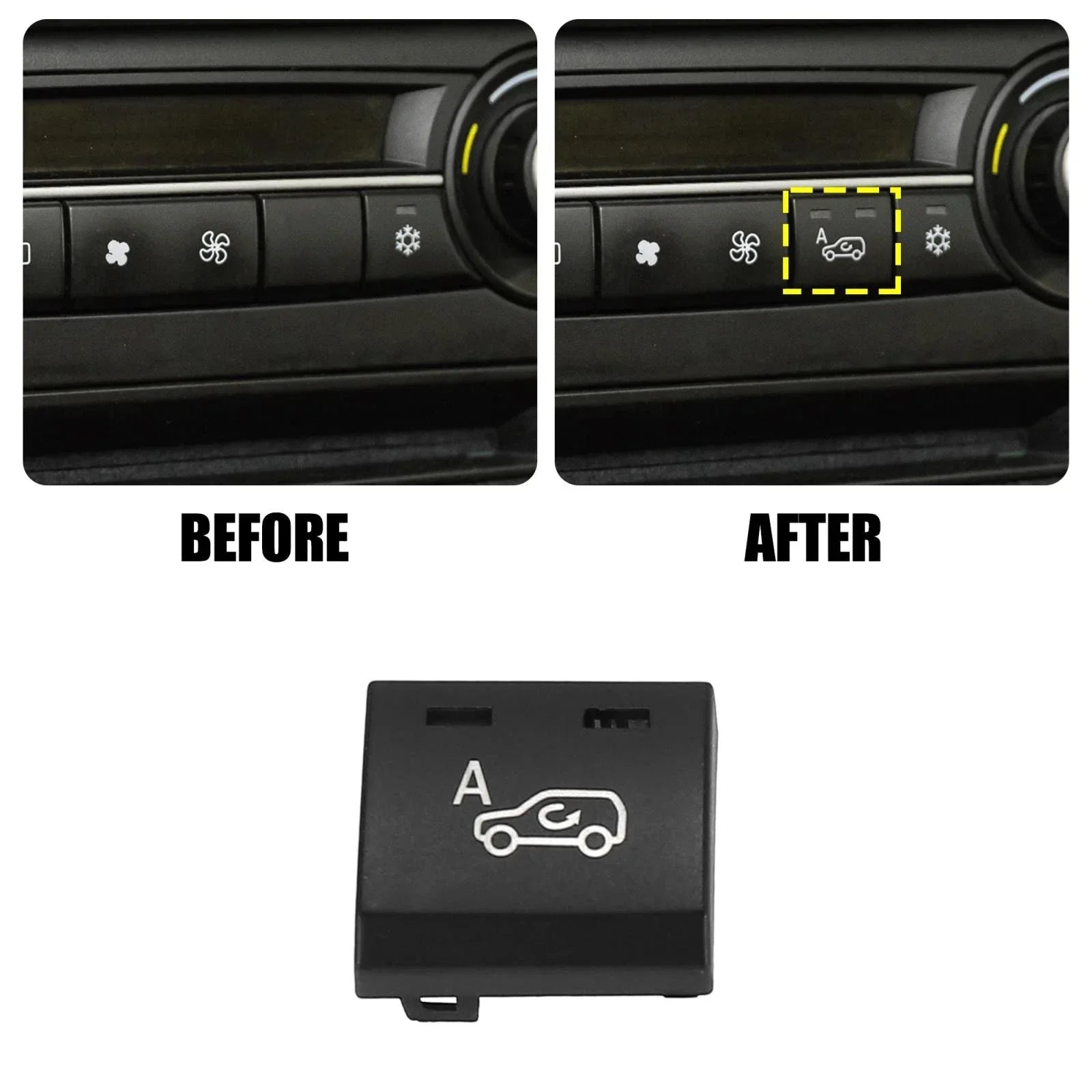 Air Recirculation Button AC Climate Panel Cycle Switch for BMW X5 X6