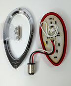 Flush Mount LED Tail Light with Chrome Bezel for 1938–1939 Ford