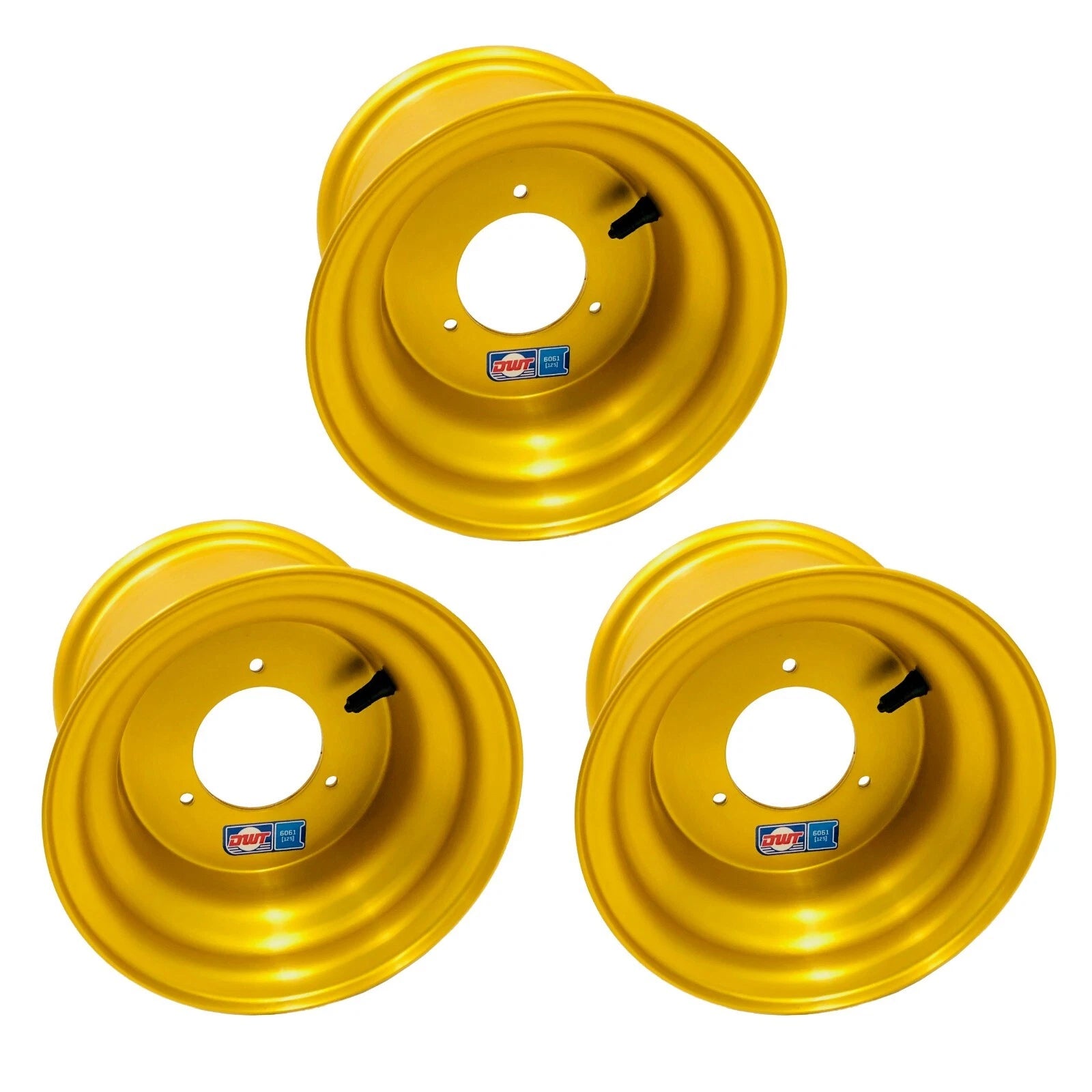 Set of 2 DWT Gold Anodized Aluminum Wheels for Honda ATC 70 (1970–1985)
