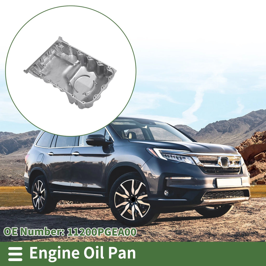 1 Pc Engine Oil Pan No.11200PGEA00 for Honda Pilot (2003–2004) Aluminum