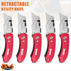 5Pcs Utility Knife Set with Quick-Change Locking Mechanism & 10 Blades