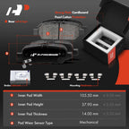 Drilled Rotors & Brake Pads & Hub Bearings for Nissan Rogue