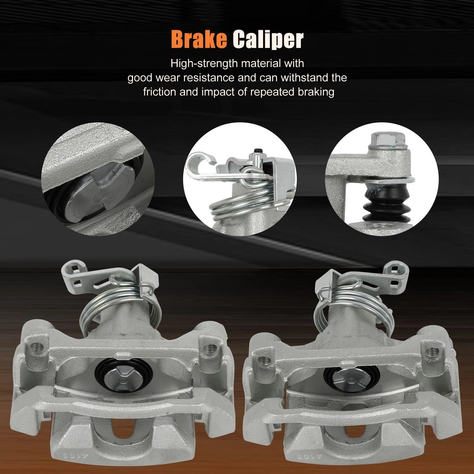 Rear Brake Calipers w/ Bracket Pair for Pontiac Montana (2005–2009)
