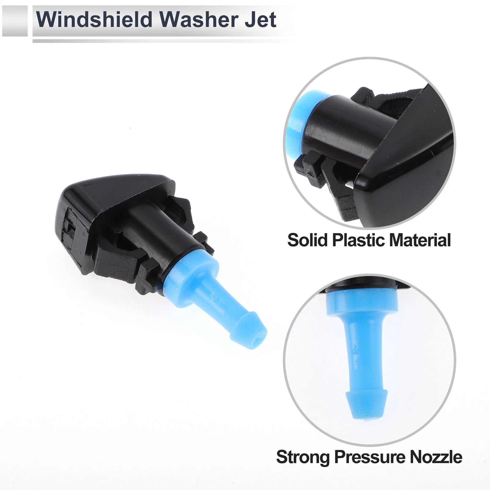 Washer Nozzle Set of 3 w/ Hose Connector for Mitsubishi No. 8265A048