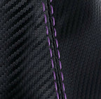 Carbon Fiber Manual Shift Boot Cover for Acura Integra (1994–2001) Purple Stitch