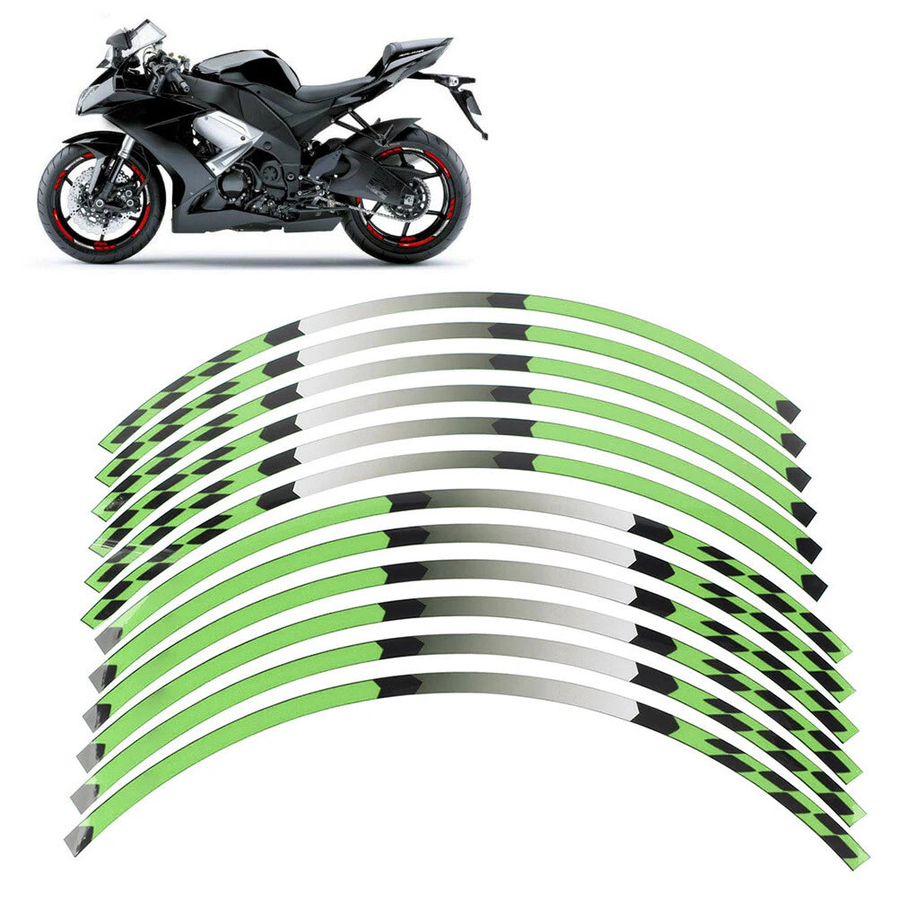 17" Rim Stripes Wheel Tape Decals for Kawasaki Ninja 1000/R/SX (2011–2023)