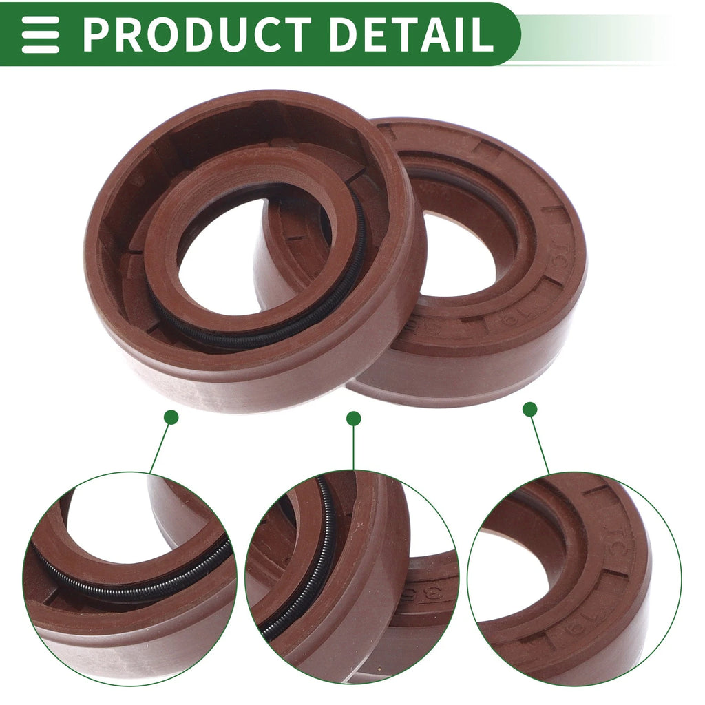Set of 5 Oil Seal Rotary Shaft Seal FKM Rubber 19x35x10mm