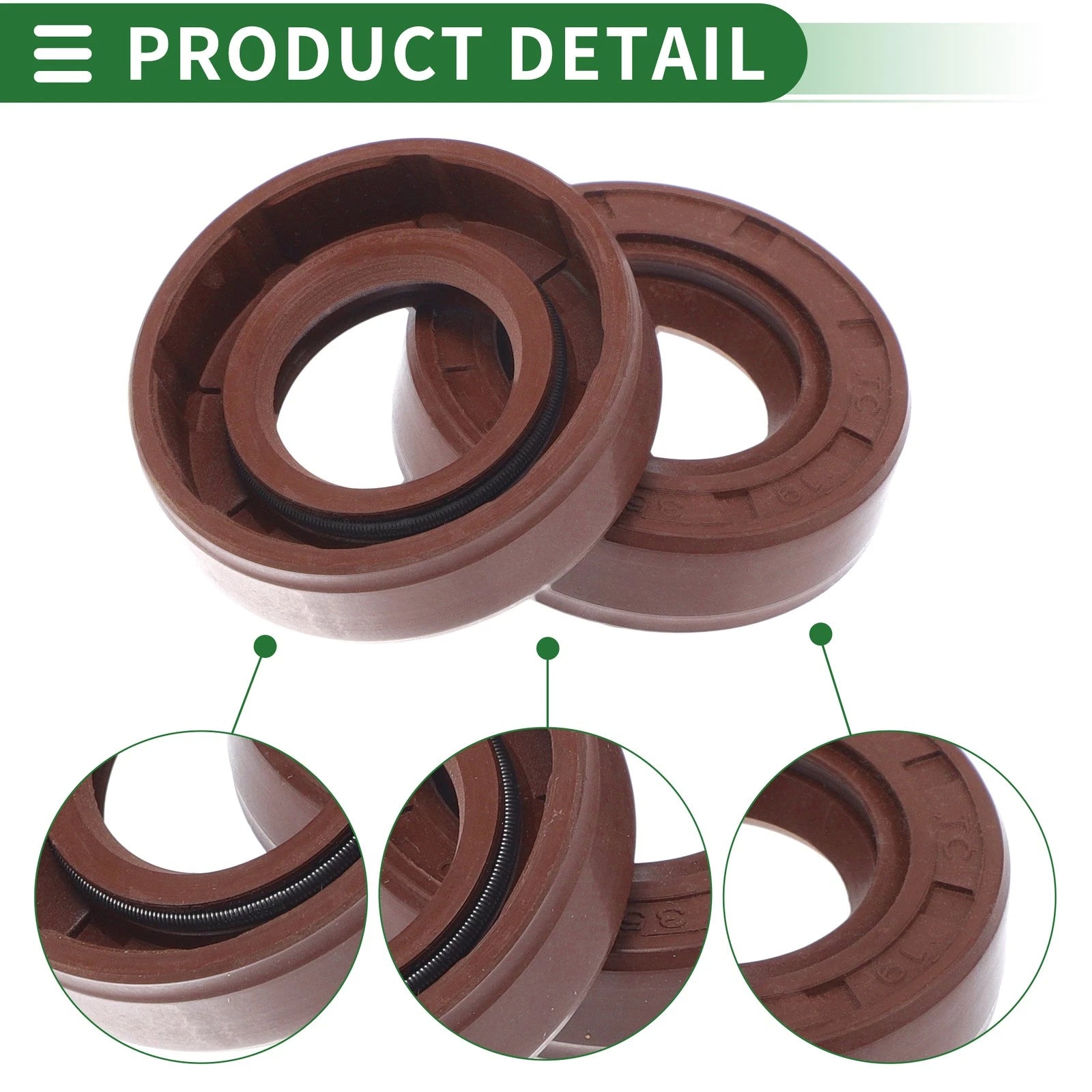 Set of 5 Oil Seal Rotary Shaft Seal FKM Rubber 19x35x10mm