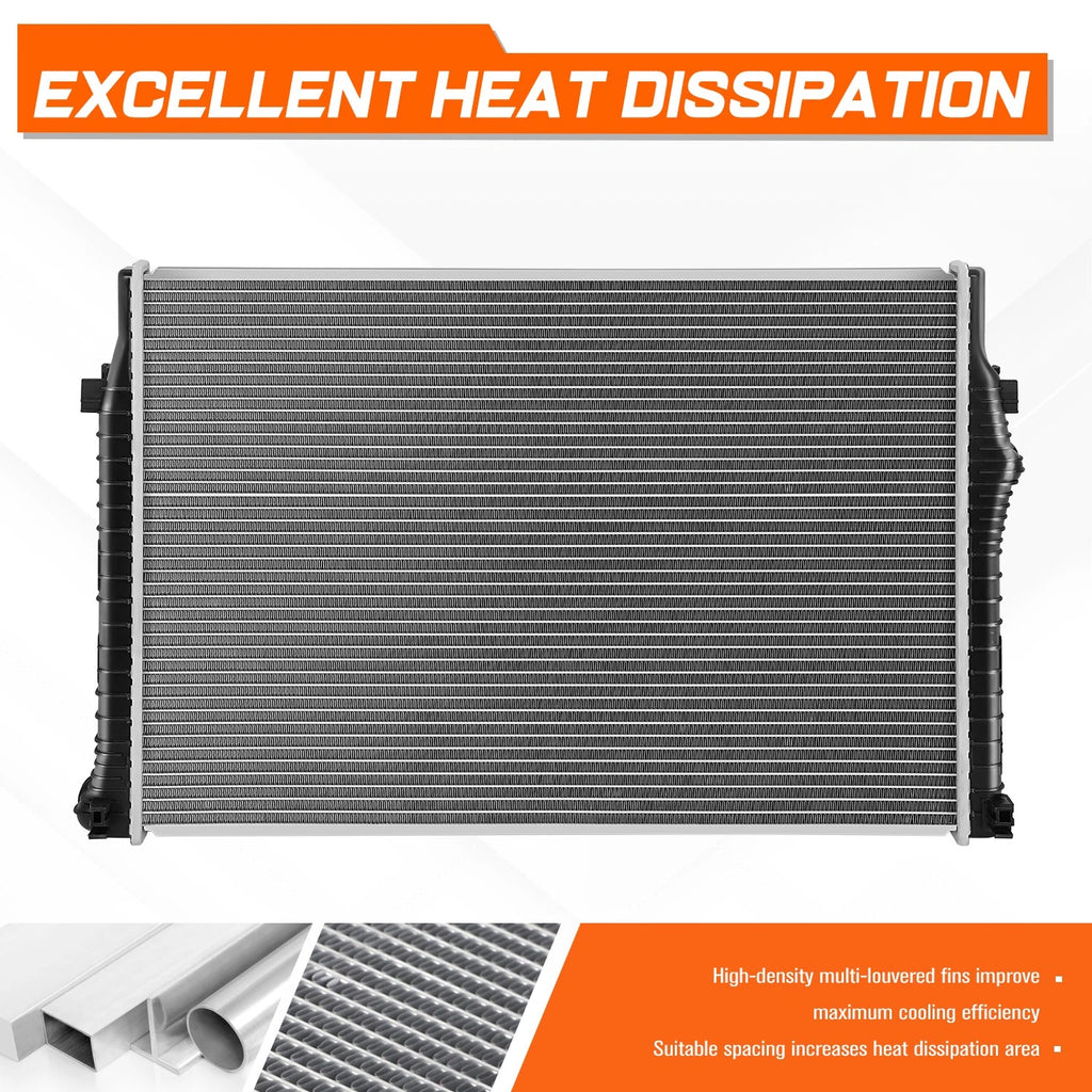 Aluminum Core Radiator for Audi A3 VW Golf 2.0L Diesel (2015–2019) DPI-13578