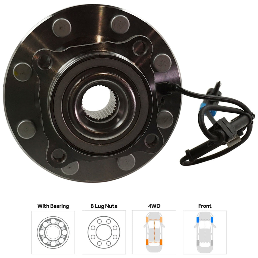 Set of 2 Wheel Hubs for Chevy GMC 4WD 2007