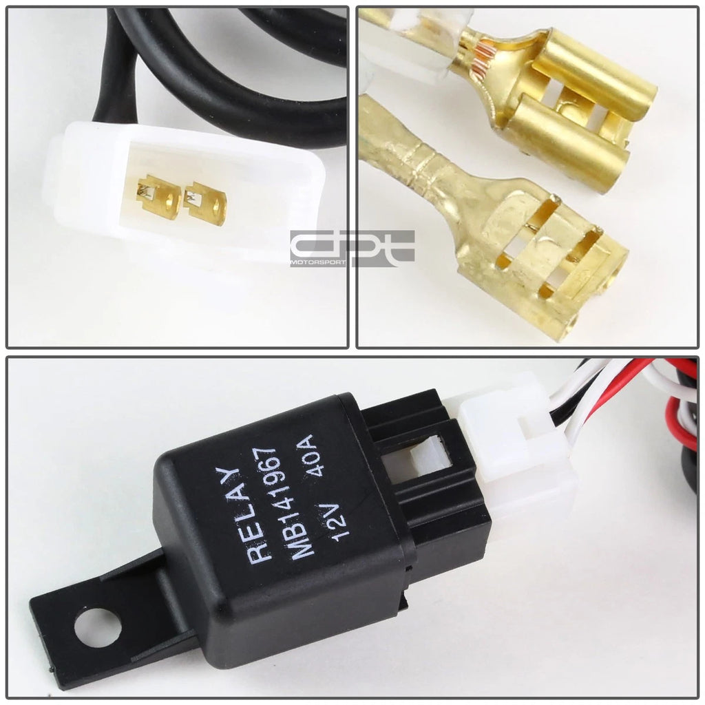 Fog Light Wiring Harness Relay Kit with Switch for Universal (300W Max)