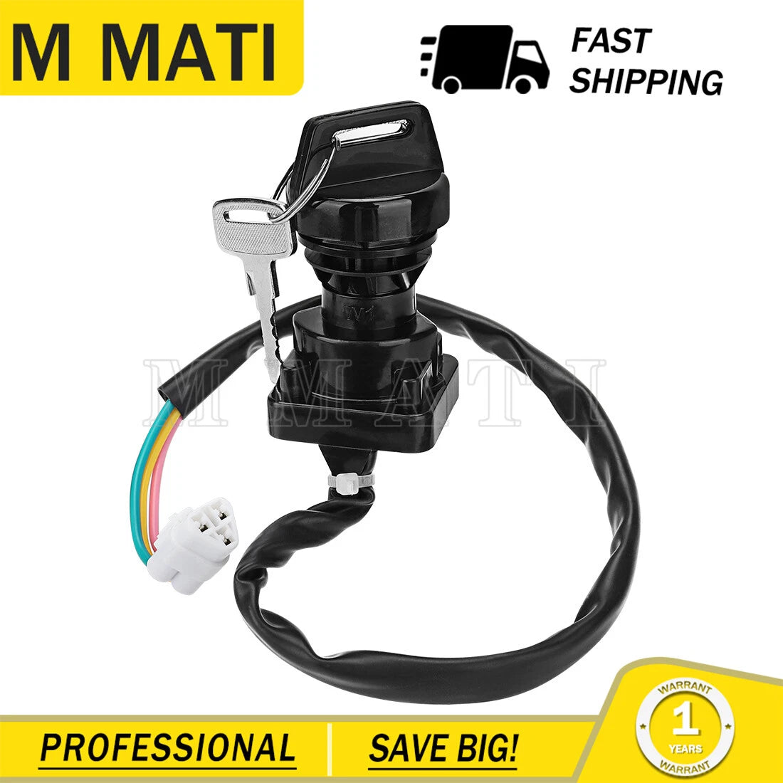 Ignition Key Switch for Bombardier Canam Quest 500 (2002–2004)