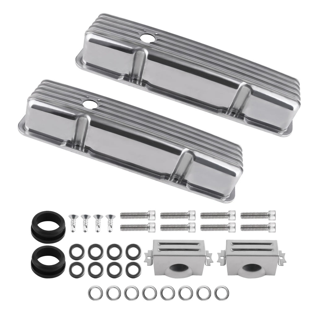 Fabricated Aluminum Valve Covers Mounting Hardware for Small Block 302, 305, 327