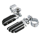 Set of 4 Chrome Adjustable Footpeg Clamps for Harley Street Glide