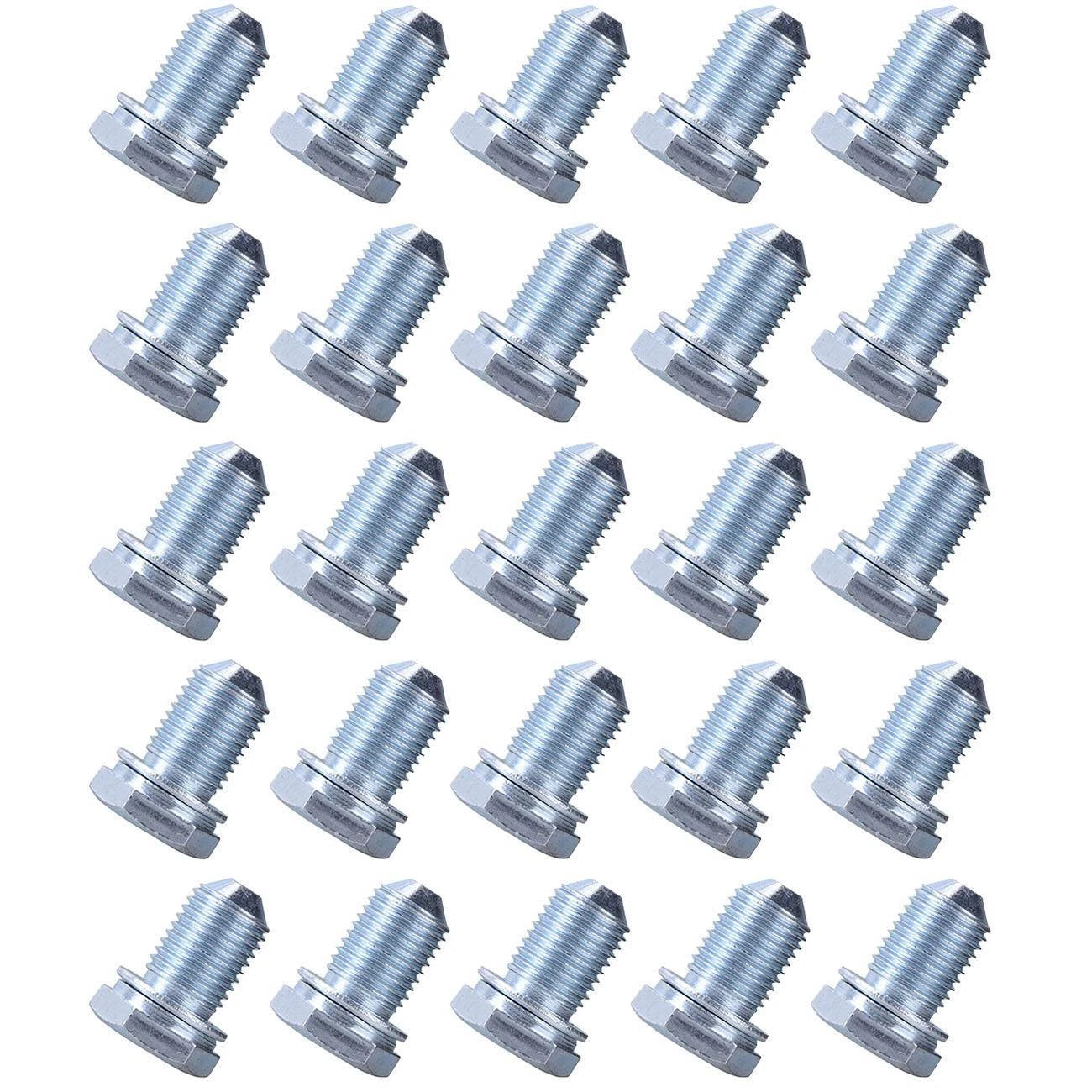 25 Pcs Engine Oil Pan Drain Plug Bolt for VW Audi (1998–2018)
