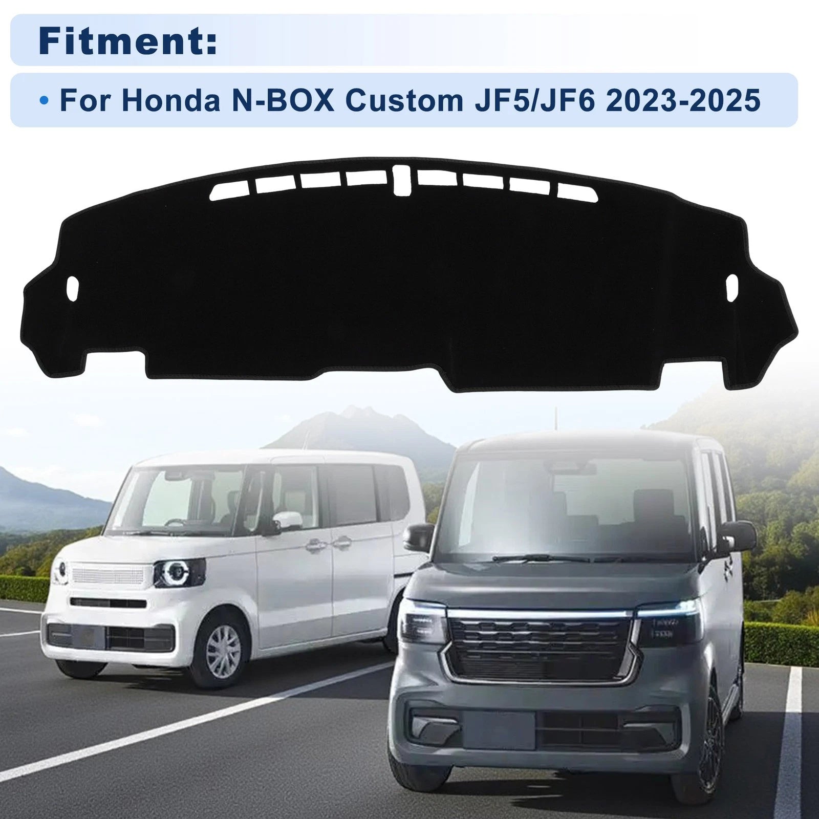 Dash Cover for Honda N-BOX Custom JF5/JF6 (2023–2025) Polyester Black