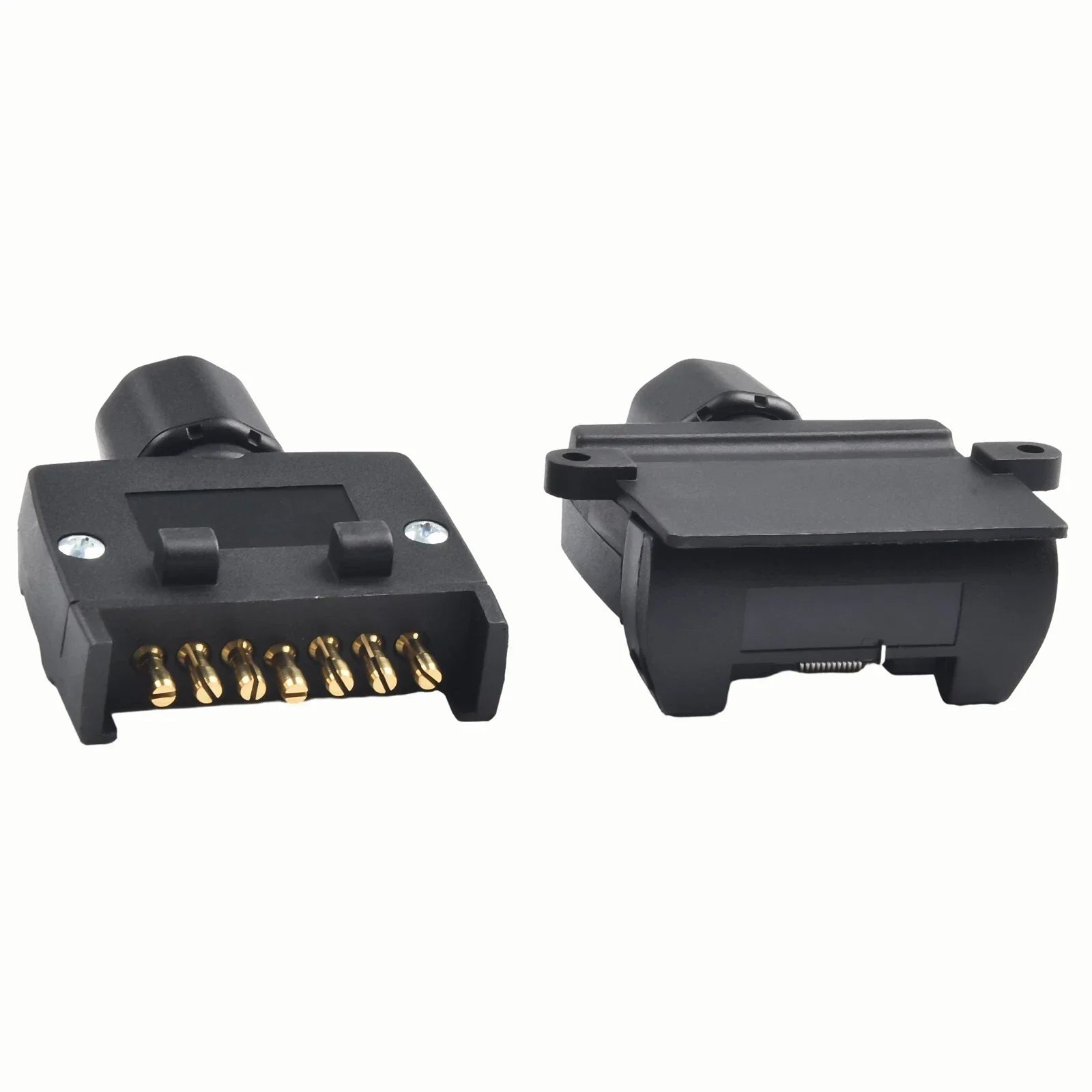 7 Pin Flat Trailer Connector Set for Caravan and Boat