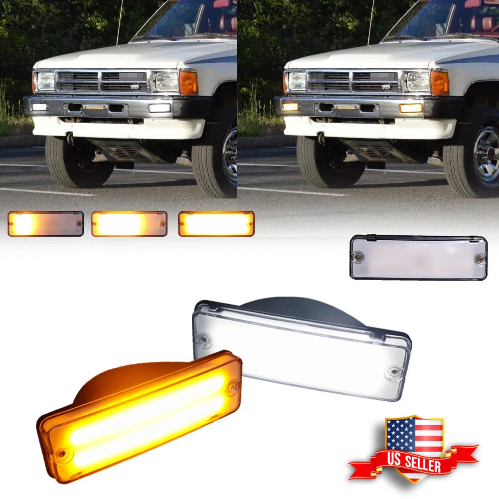2PC Clear Sequential LED Front Signal Lights for Toyota 4Runner (1984–1989)