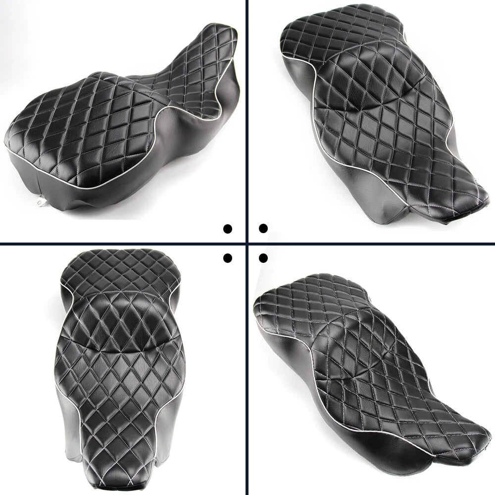 2X Rider Driver Passenger Seat for Harley Electra Glide FLHT FLHTC FLHTCI
